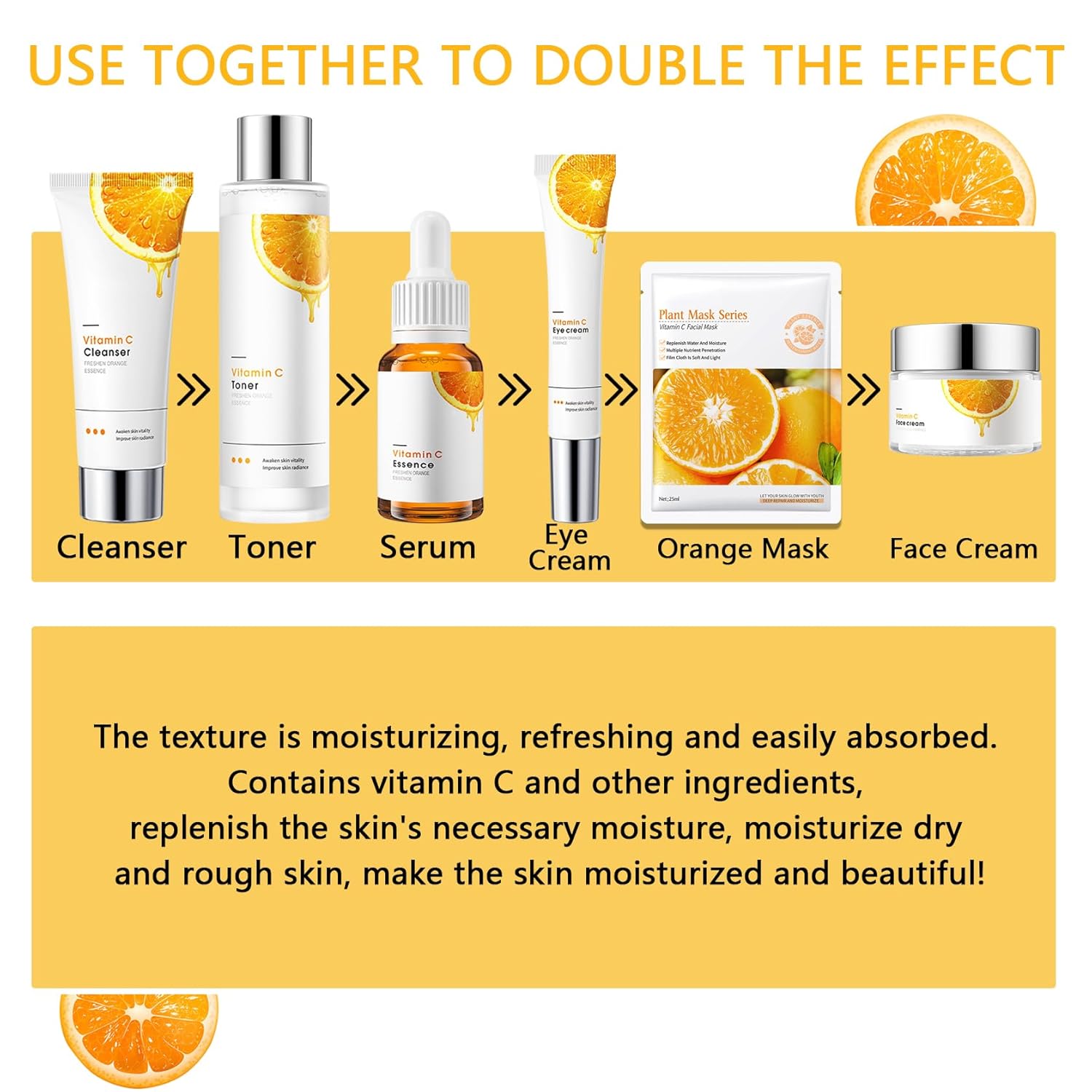 9Pcs Skin Care Routine Kit for Women Men,Moisturizing Skin Care Kit with Facial Cleanser,Toner,Face Serum,Face Cream,Eye Cream,Soap and Facial Sheet Masks,Hydrating Facial Kit Skincare Gift Set - Image 6