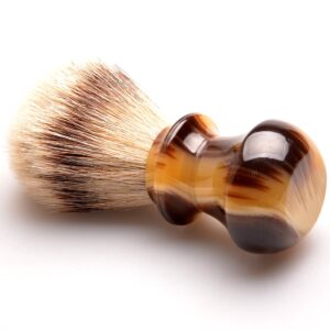 CSB Silvertip Badger Shaving brush Silvertip Badger Hair with Faux Horn Resin Handle Luxury Facial Care Tools for Safety Razor