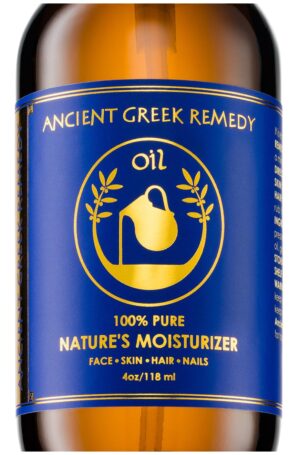 Ancient Greek Remedy After Shower Body Oil for Women – Organic Face Oil & Body Moisturizer for Dry Skin with Sweet Almond, Jojoba, Olive, Lavender and Vitamin E Oil – Natural Clean Skincare, 4 oz