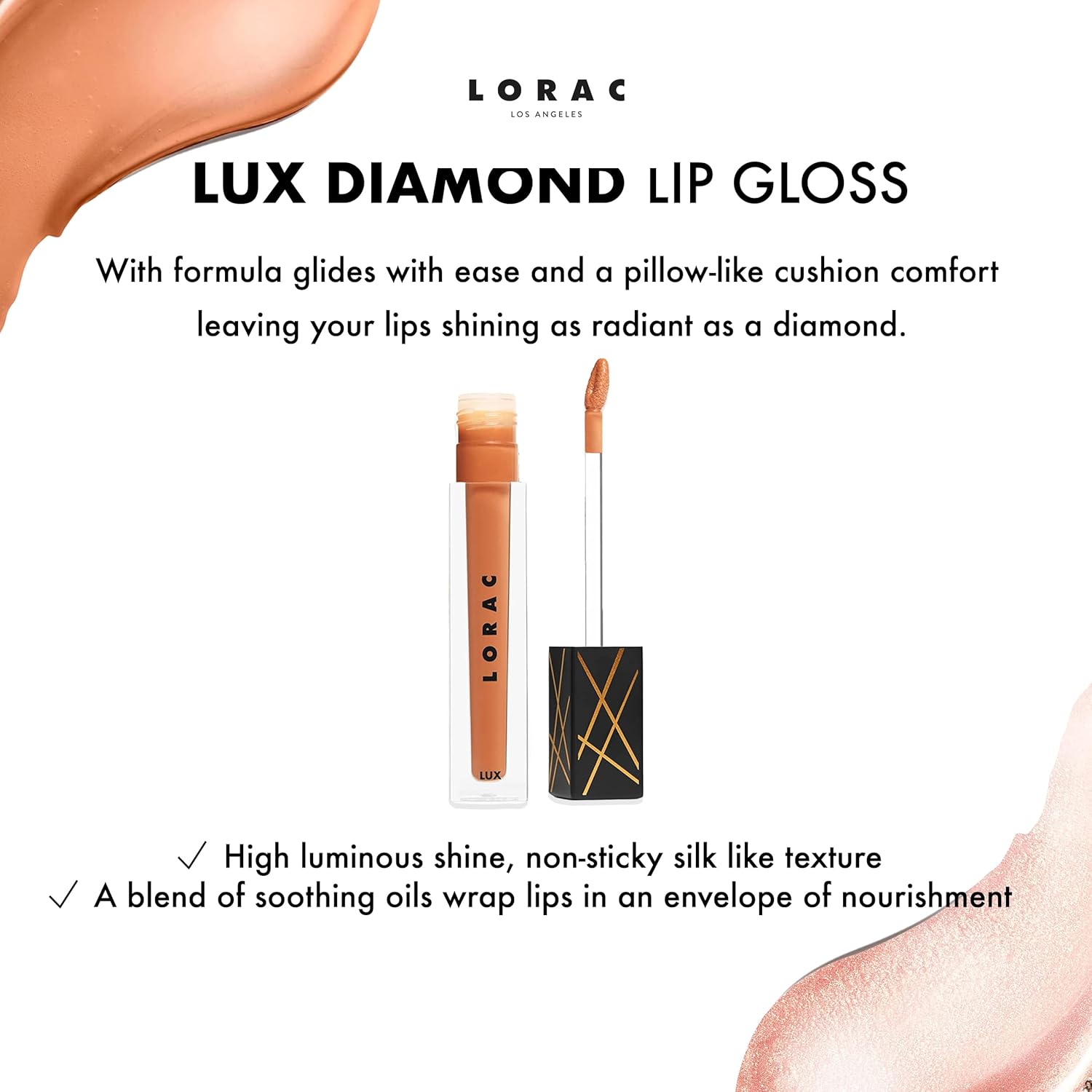 LORAC LUX Diamond Lip Gloss, Multi-Dimensional Shine, Non-Sticky, Long Lasting, - Image 2