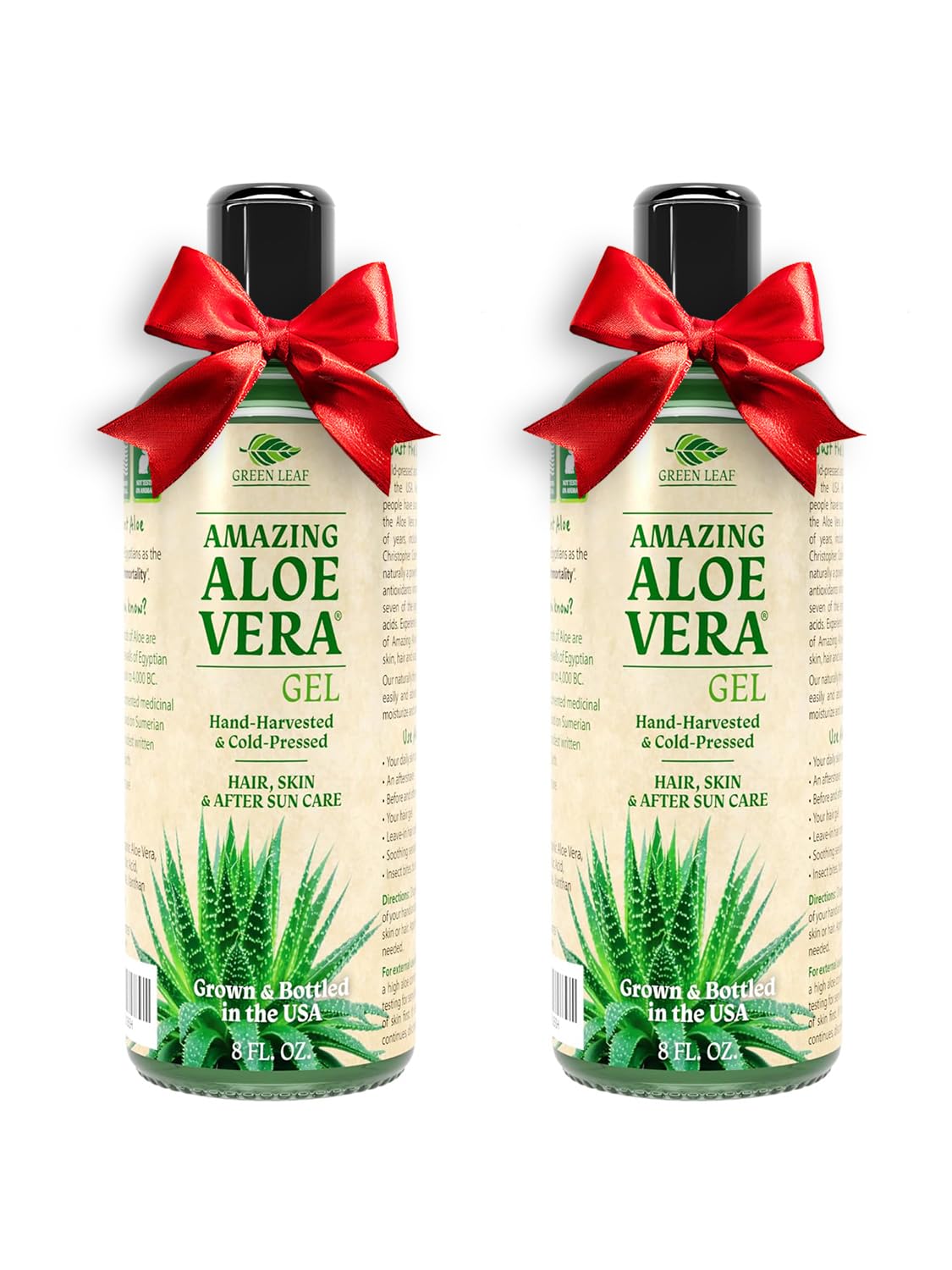Amazing Aloe Vera Gel - Freshly Cut, 100% Pure Aloe, Premium Quality, Vegan, Unscented - Natural Sunburn Relief, After Shave, Skin, Face & Hair Care (two 8oz bottles) 16oz - Image 9