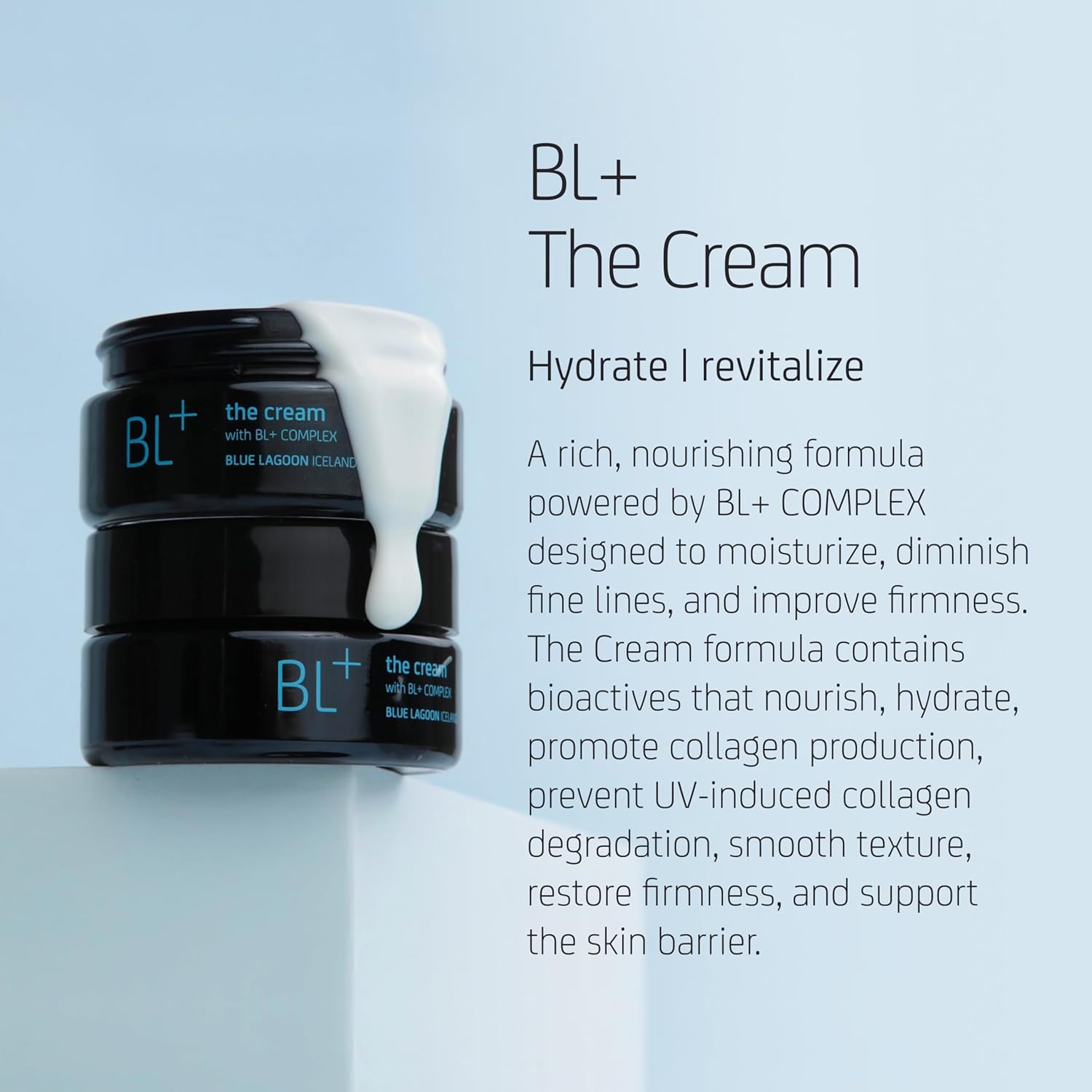Blue Lagoon - BL+ The Cream Whipped Facial Moisturizer | Sustainable, Bioactive Luxury Skincare (Mini, 0.5 oz | 15 ml) - Image 3