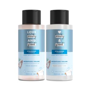 Love Beauty And Planet Volume and Bounty Thickening Shampoo and Conditioner For Hair Volume and Fine Hair Care Coconut Water & Mimosa Flower, Paraben Free, Silicone Free, and Vegan 13.5 oz 2 count