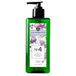 Liquid Soap, Shea Butter Enriched (12 oz), No. 4 – Violets, Magnolia & Amber