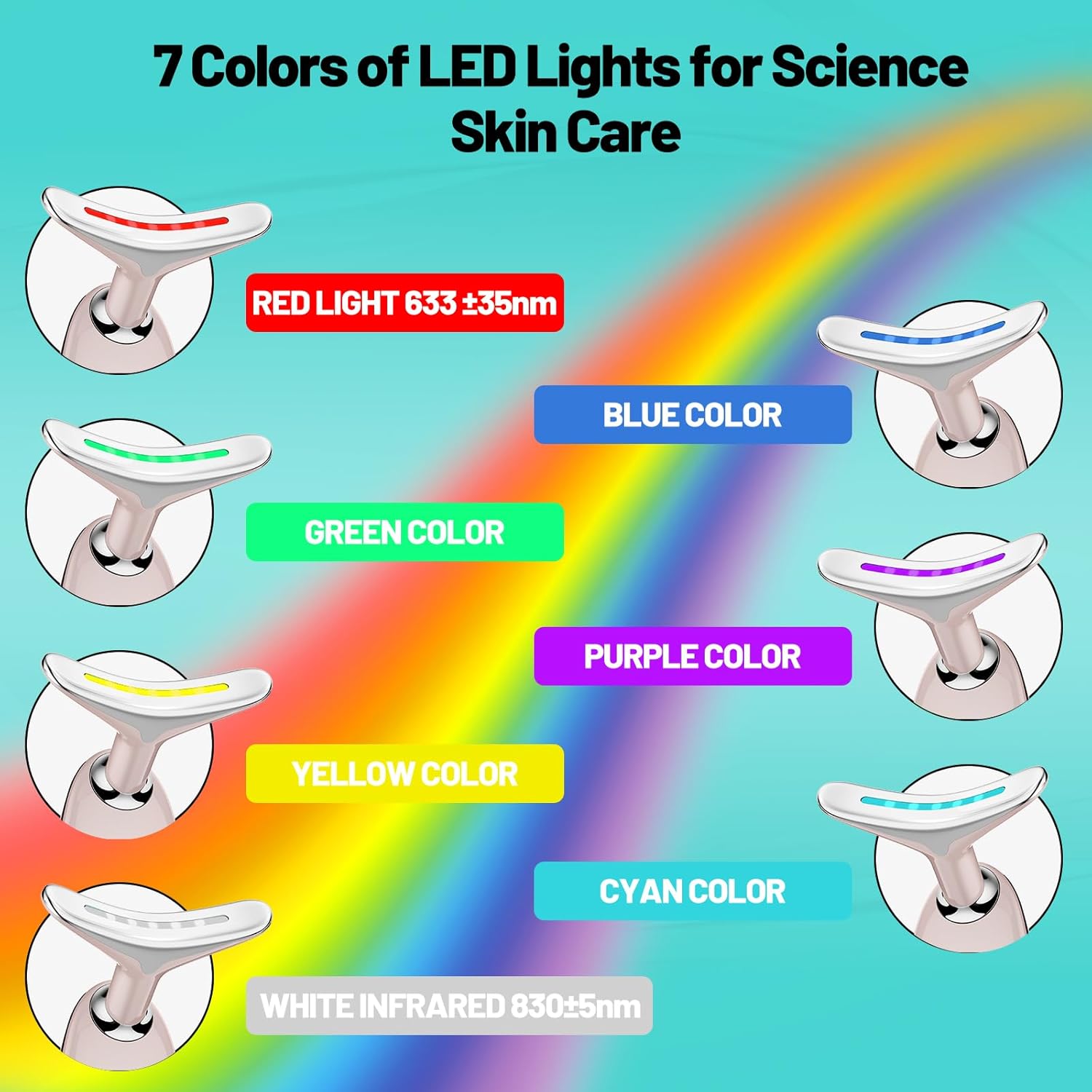Red Light Therapy for Face, Floverkity LED Face Massager, RED Light Device, at-Home Face Tool for Skin Care - Image 2