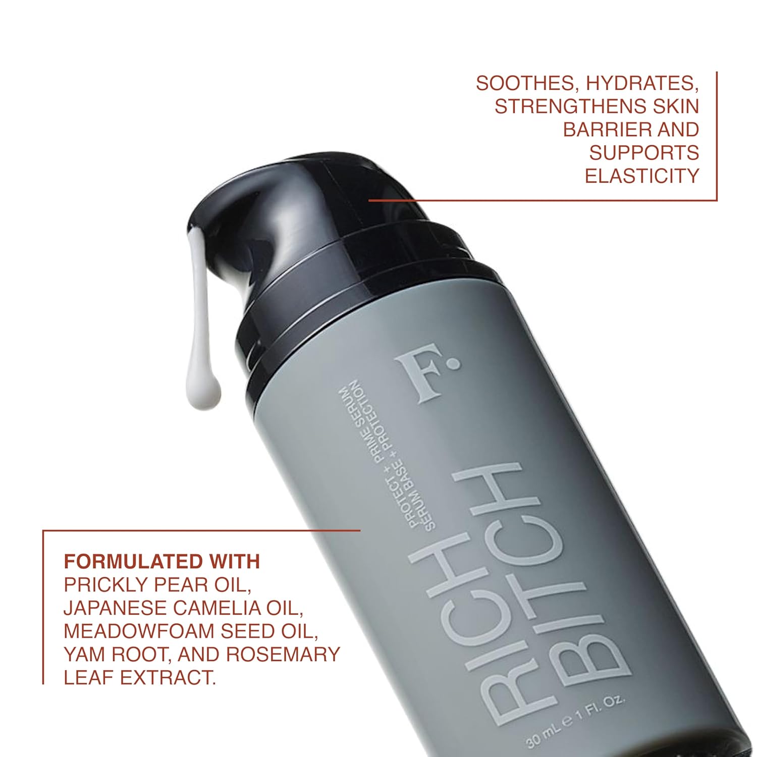 Freck Beauty RICH Beotch Hydrating Gripping Primer - Serum Makeup Primer, Lightweight Cream to Oil Texture, Moisture Barrier to Proctect and Balance Skin - Image 3