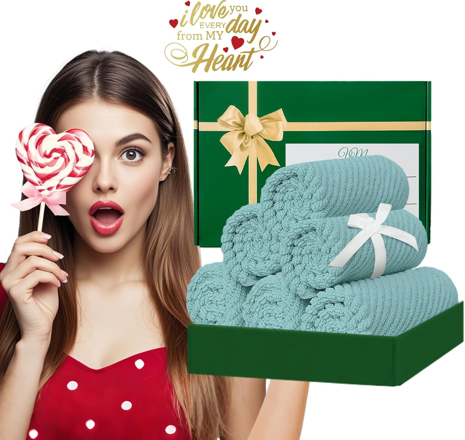 Wash Cloths for Your Face, 6 Pack Large 13"x13" - 100% Cotton | Lightweight | Thick | Quick Dry | Soft | Absorbent, Luxury Facial Towels, Hand Towels for Shower, Bathroom Essentials, Aqua Teal - Image 5