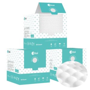 Disposable Face Towels,Ultra Thick Face Towelettes XL, Lint-Free Facial Wipes for Makeup Removal & Gentle Skin Care,10″×12″,150 Count (3 Pack),Pearl-textured