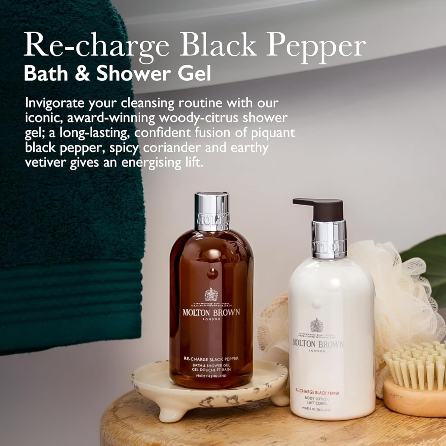 Molton Brown Re-Charge Black Pepper Bath & Shower Gel - Image 2