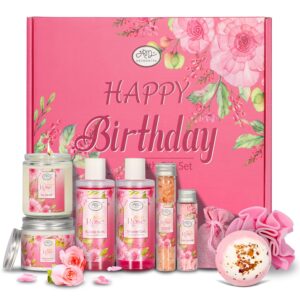 Luxury Spa Gift Set for Women, Whole Body, Bath Set, Bath Gift Set, Rose Scented, 10 Pcs, Self Care, Best Friend, Mom, Sister, Valentine’s Day Gift