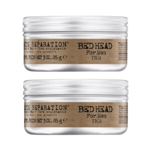 TIGI Bed Head for Men Matte Separation Workable Wax – Use for Strong Hold – For Men’s Hairstyles – Use on Damp or Dry Hair – Premium Strong Hold Hair Wax – 3 oz (2 Pack)