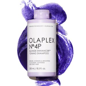 Olaplex No. 4P Blonde Enhancer Purple Toning Shampoo, Repairs, Hydrates, & Brightens All Blonde, Lightened, & Grey Hair, 8.5 fl oz