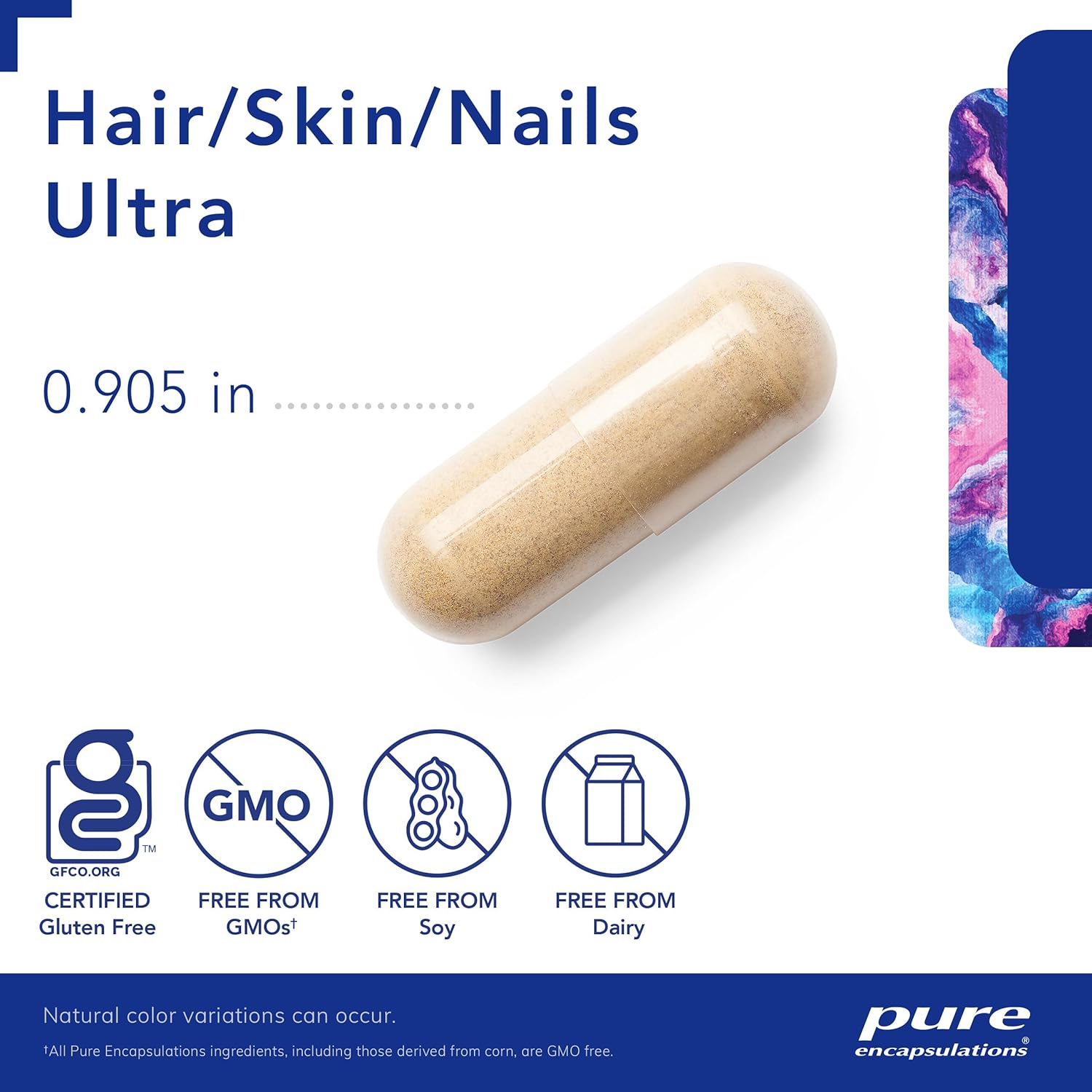 Pure Encapsulations Hair/Skin/Nails Ultra Advanced Beauty Supplement - Biotin & Collagen Supplement for Healthy Hair, Strong Nails & Youthful Skin Support* - 60 Capsules - Image 3