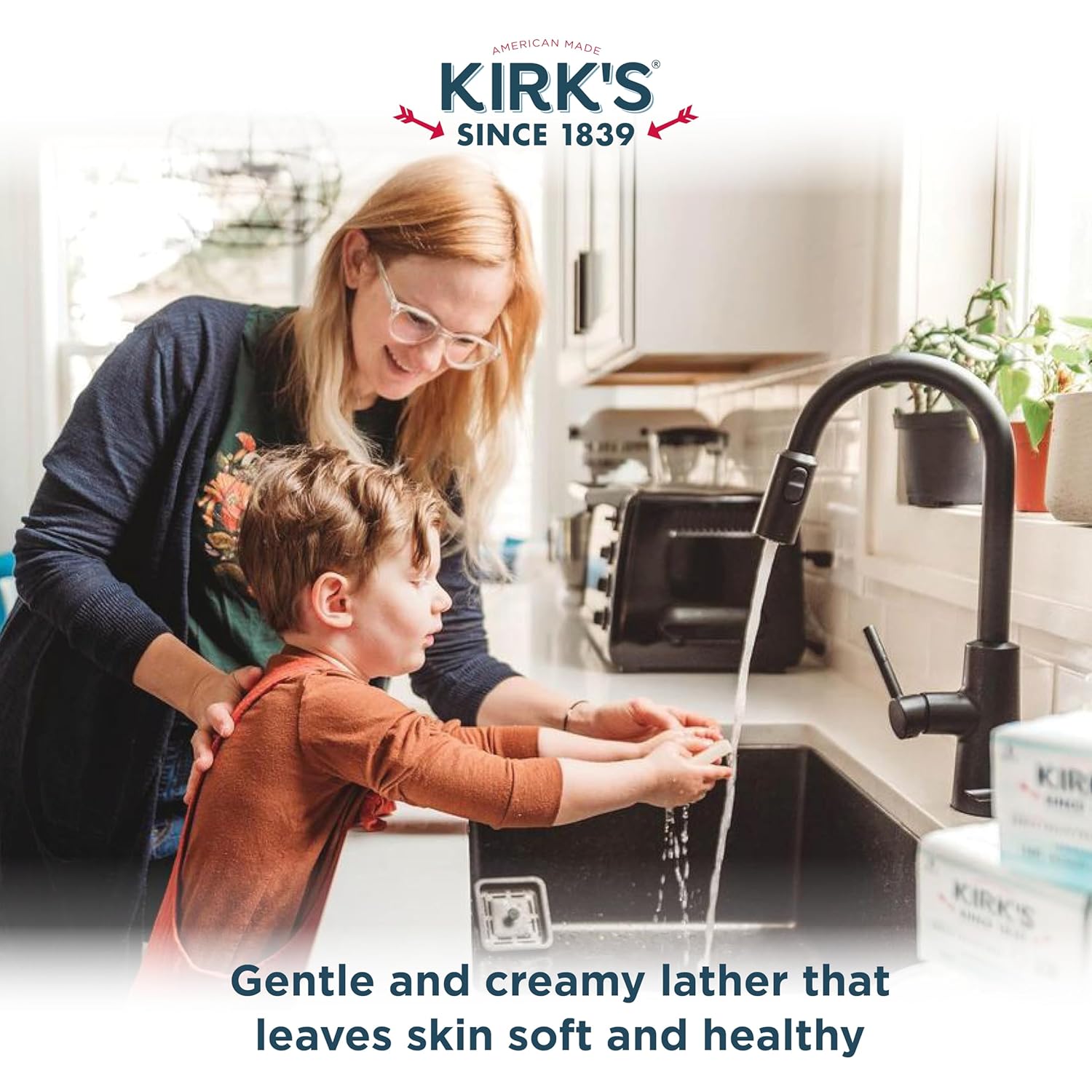 Castile Bar Soap by Kirk’s | Clean Soap for Men, Women & Children | Premium Coconut Oil | Sensitive Skin Formula, Vegan | Fragrance-Free/Unscented | 4 oz. Bars - 4 Pack - Image 6