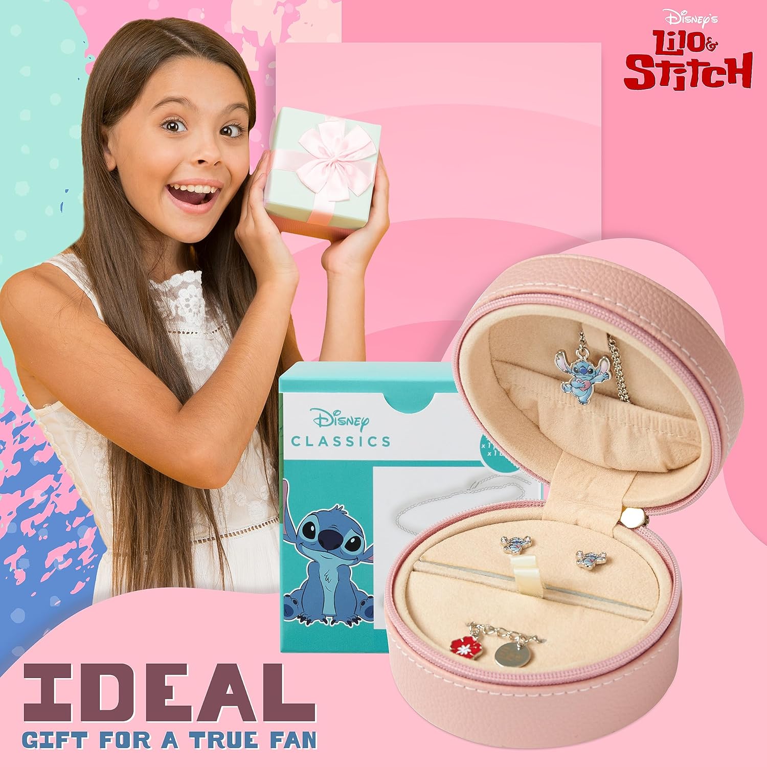 Disney Girls Friendship Necklace Earrings Bracelet Rings Sets - Stitch Gifts - Image 3