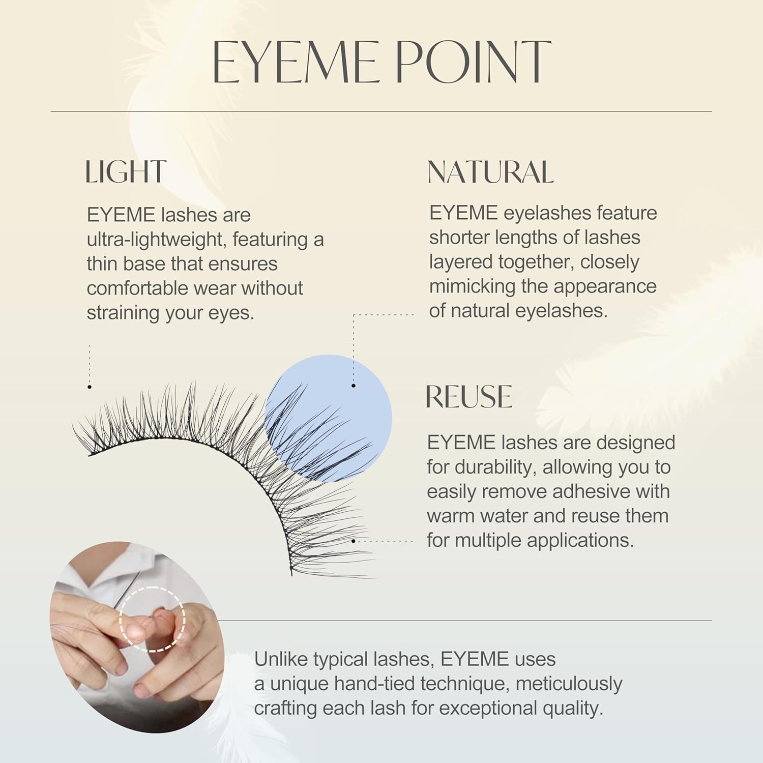 EYEME Eyelash NO.31 – 5 Pack Set, Flared & Voluminous False Eyelashes, Wispy Cat Eye Lashes for an Open-Eye Effect, Lightweight & Soft for All-Day Wear, K-Beauty - Image 4