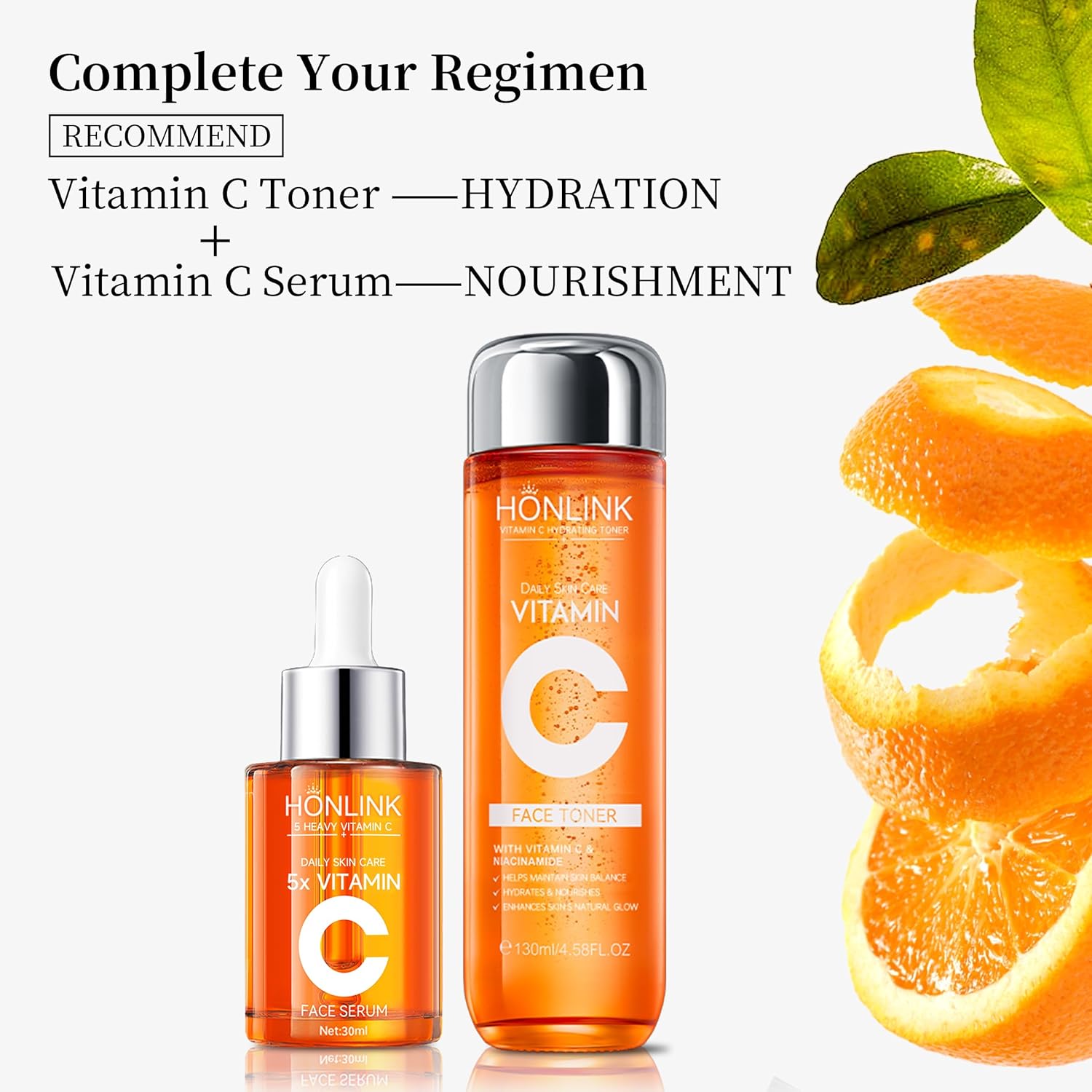Premium 5X Vitamin C Face Toner, Facial Care Toner, Hyaluronic Acid Hydrating Facial Treatment for Even Skin Korean Tone, Safe Glowing Skin 130ml,K-Beauty,Tiktok Morning & Evening Skincare Women Gift - Image 8