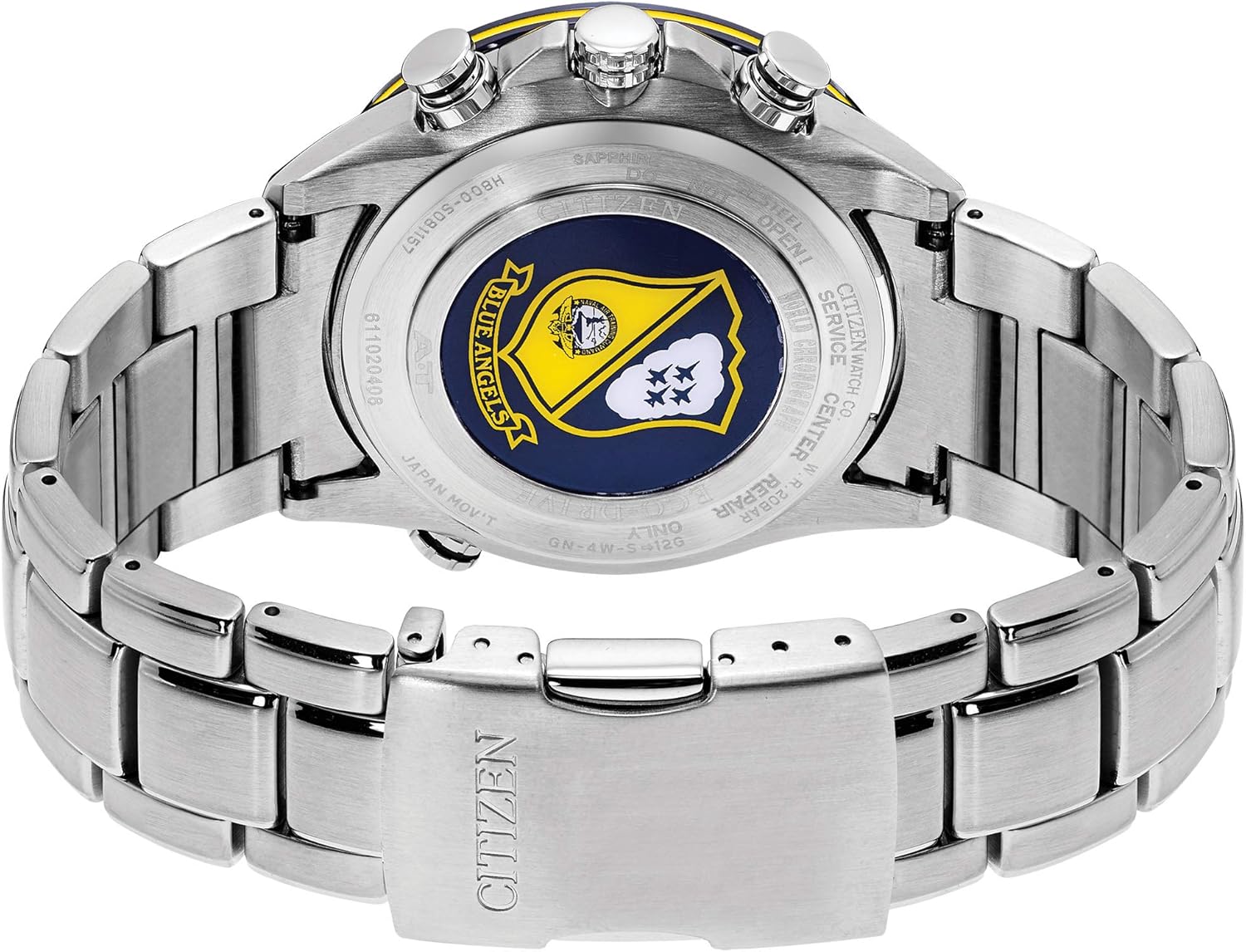 Citizen Men's Eco-Drive Sport Luxury World Chronograph Atomic Time Keeping Watch in Stainless Steel, Blue Dial (Model: AT8020-54L) - Image 12