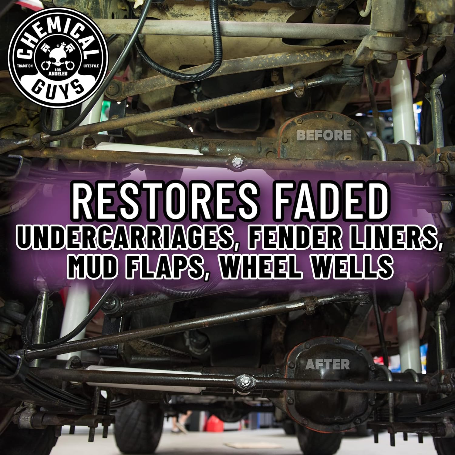 Chemical Guys TVD_104_1602 Bare Bones Premium Dark Shine Spray for Undercarriage, Tires and Trim, Safe for Cars, Trucks, Motorcycles, RVs & More,16 fl oz (2 Pack) - Image 8