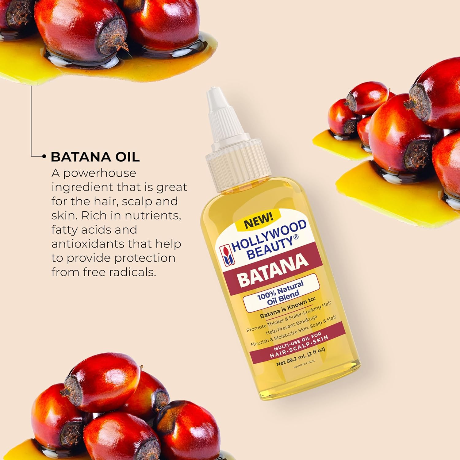 Hollywood Beauty Batana Oil for Hair, Scalp and Skin (2 fl oz) - Image 2