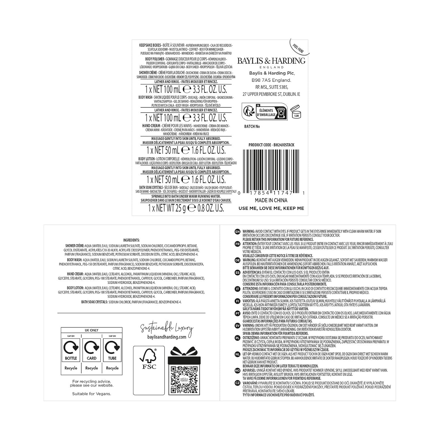 Baylis & Harding Gift Set for Women - Bath & Skincare Present - Jojoba, Vanilla & Almond Oil - Image 7