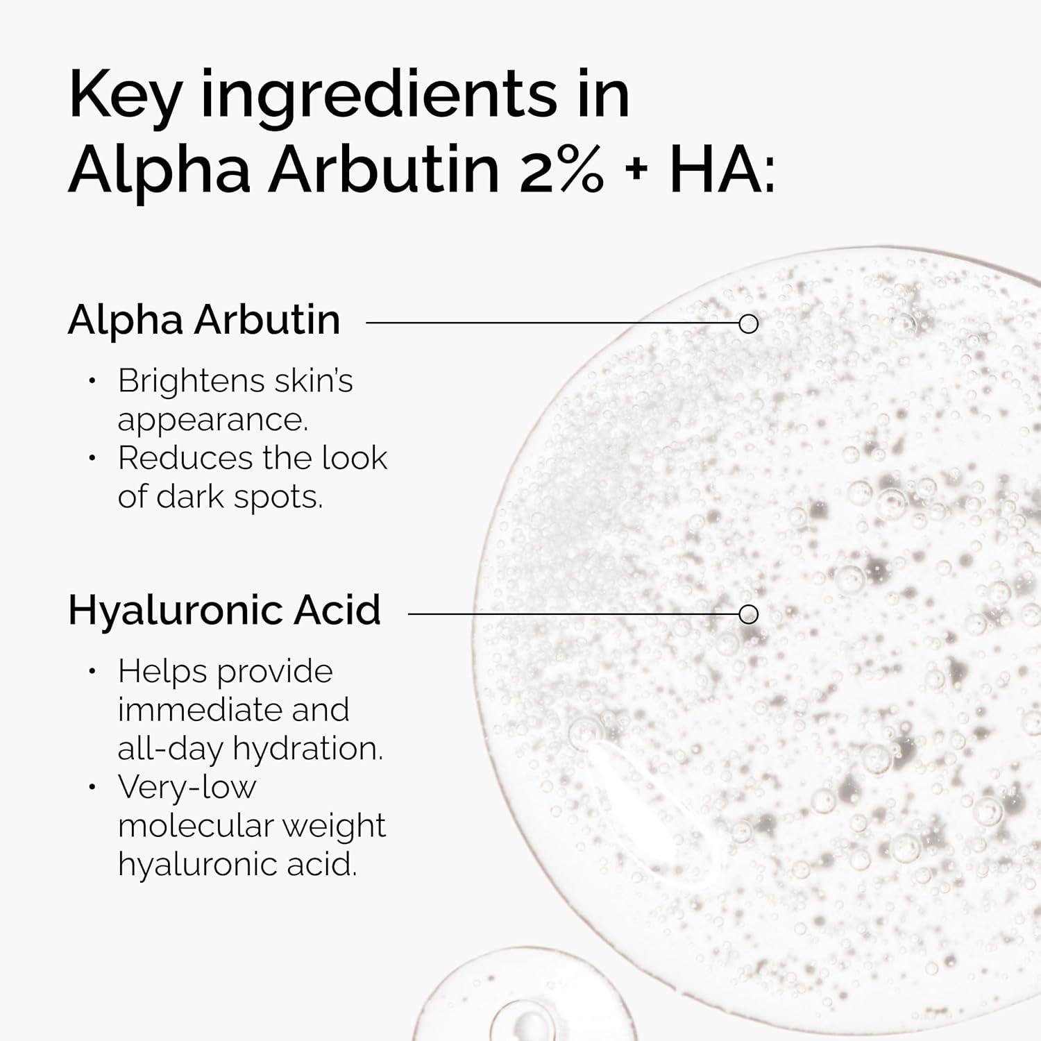 The Ordinary Alpha Arbutin 2% + Hyaluronic Acid, Brightens Skin and Targets Dark Spots, 1 Fl Oz - Image 2