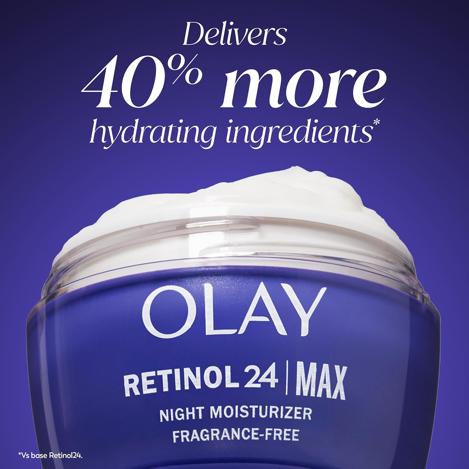 Olay Retinol Face Moisturizer, 24 MAX Anti-Aging Night Cream for Women, Fragrance-Free, Non Greasy - Anti-Wrinkle, Smooth Fine Lines, Tightening, Hydrating Skin Care - Peptides, Glycerin, 1.7 Oz - Image 8