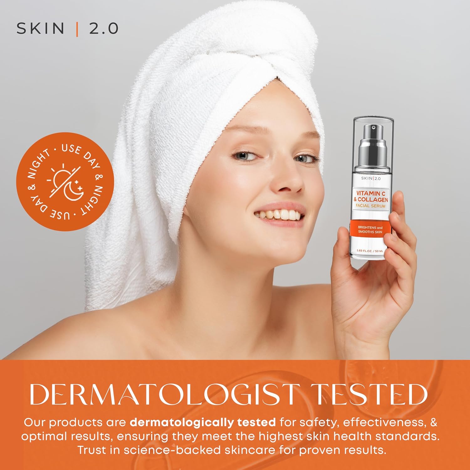 Vitamin C Serum - Dermatologist Tested, Anti-Aging & Dark Spot Remover - Brightening, Clean Beauty, Cruelty-Free, Korean Skincare for Glass Skin, All Skin Types - 1.69 Fl. oz - Image 5