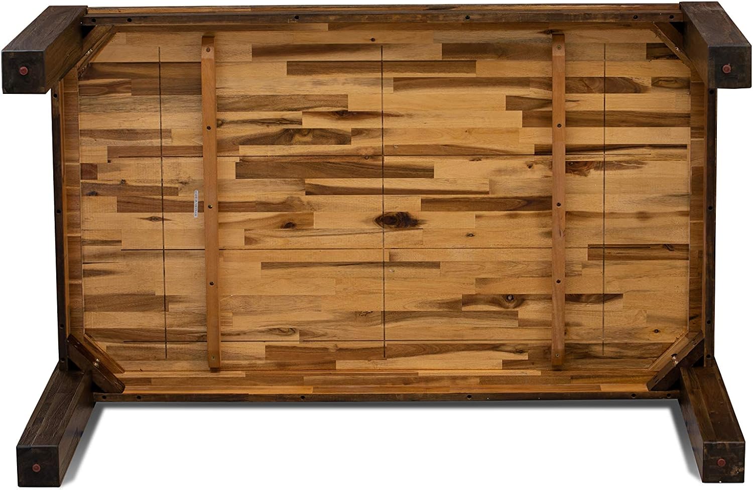 East West Furniture CN6-07-T Celina Dining Room Table - Rectangle Rustic Farmhouse Table , 36x60 Inch, Jacobean - Image 7