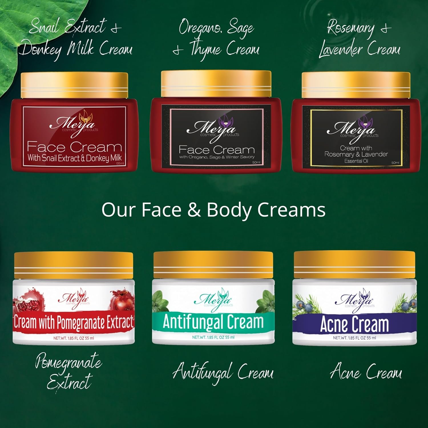 Merja Face cream with Rosemary & Lavender Essential Oils-Premium Skin care for a Radiant Youthful Complexion-Face Moisturizer- Premium Quality Cream 1.69 oz, 50 ml - Image 7