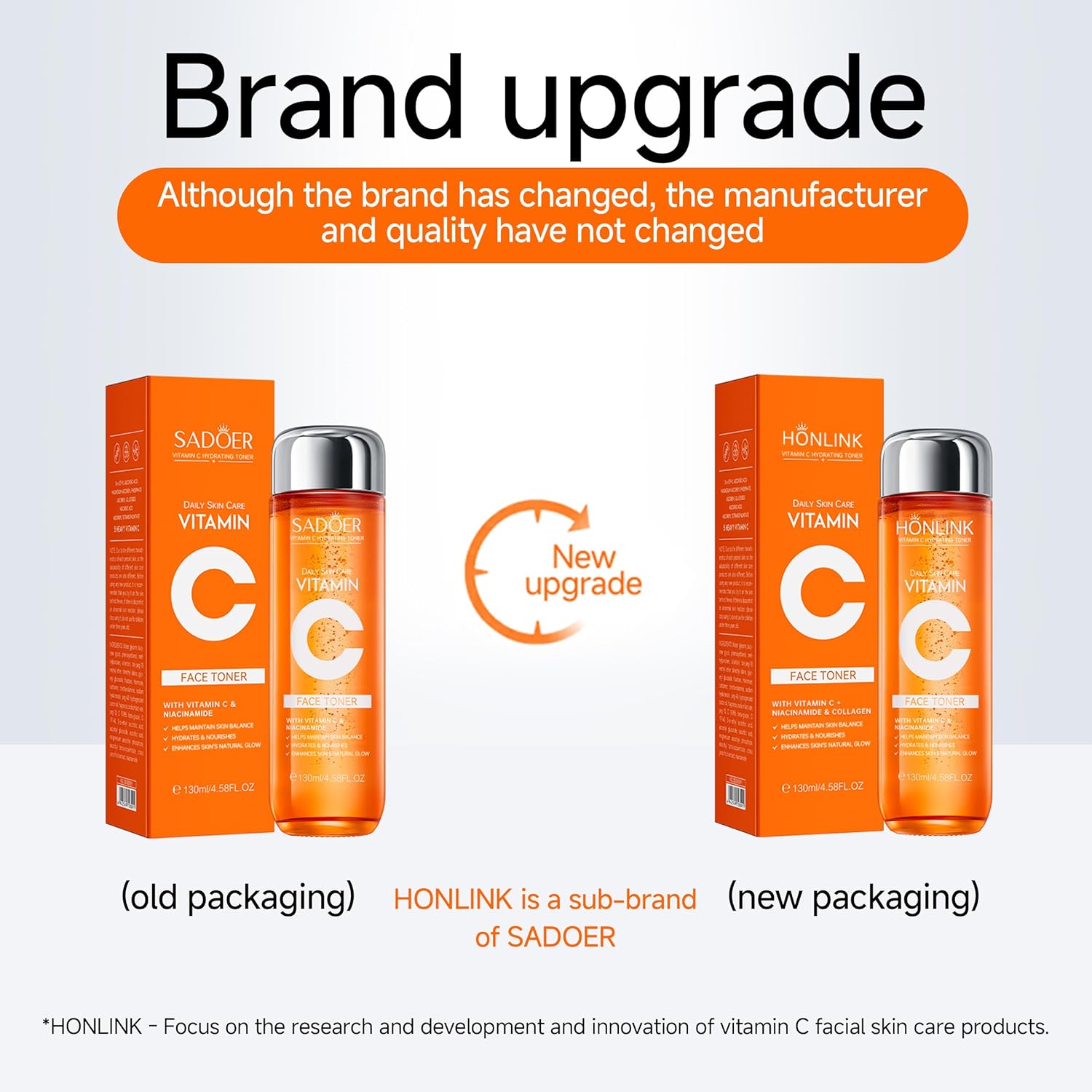 Premium 5X Vitamin C Face Toner, Facial Care Toner, Hyaluronic Acid Hydrating Facial Treatment for Even Skin Korean Tone, Safe Glowing Skin 130ml,K-Beauty,Tiktok Morning & Evening Skincare Women Gift - Image 9