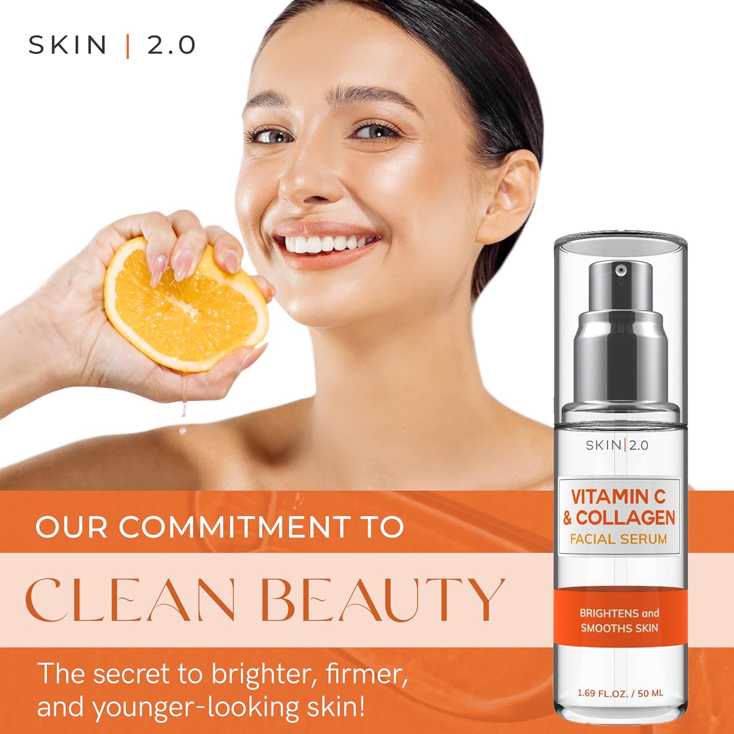 Vitamin C Serum - Dermatologist Tested, Anti-Aging & Dark Spot Remover - Brightening, Clean Beauty, Cruelty-Free, Korean Skincare for Glass Skin, All Skin Types - 1.69 Fl. oz - Image 2