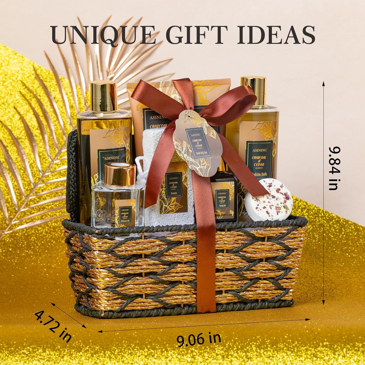 Spa Set for Women & Mens Gift, Relaxing Gifts for Men, Father's Day Gifts for Men Dad with 14PCS Charcoal & Cedar Scents Spa, Includes Bubble Bath, Shower Gel, Body Butter, Spa Kit for Mans Gift Set - Image 5