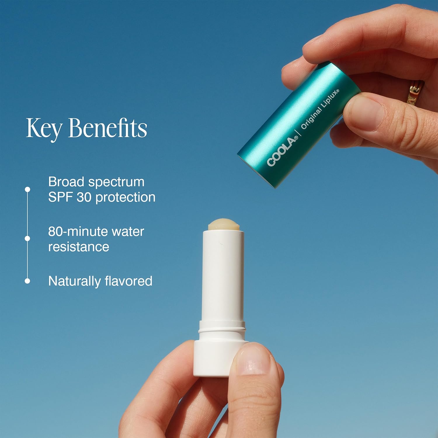 COOLA Organic Liplux Lip Balm and Sunscreen with SPF 30, Dermatologist Tested Lip Care for Daily Protection, Vegan and Gluten Free, 0.15 Oz - Image 3