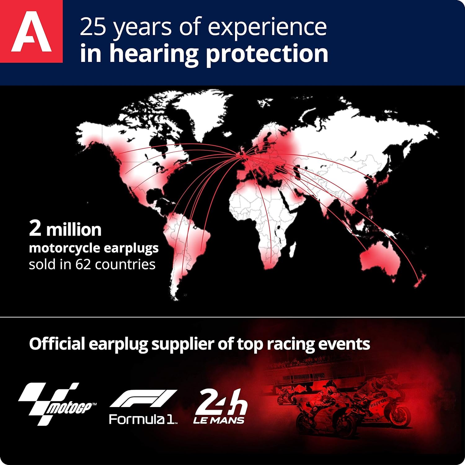 Alpine MotoSafe Pro - Premium Motorcycle Ear Plugs for Wind Noise Reduction - 20dB - Motorcycle Hearing Protection - Ultra Soft Comfortable Motorcycle Hearing Protection - 2 Pair - Image 4