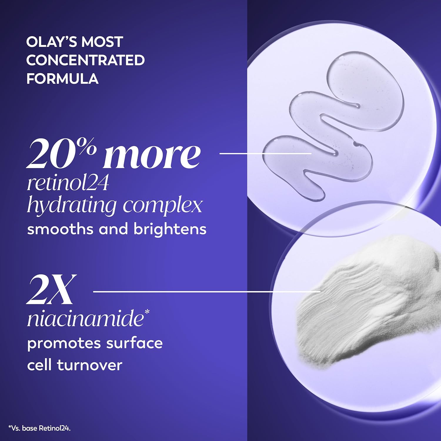 Olay Retinol Face Moisturizer, 24 MAX Anti-Aging Night Cream for Women, Fragrance-Free, Non Greasy - Anti-Wrinkle, Smooth Fine Lines, Tightening, Hydrating Skin Care - Peptides, Glycerin, 1.7 Oz - Image 3