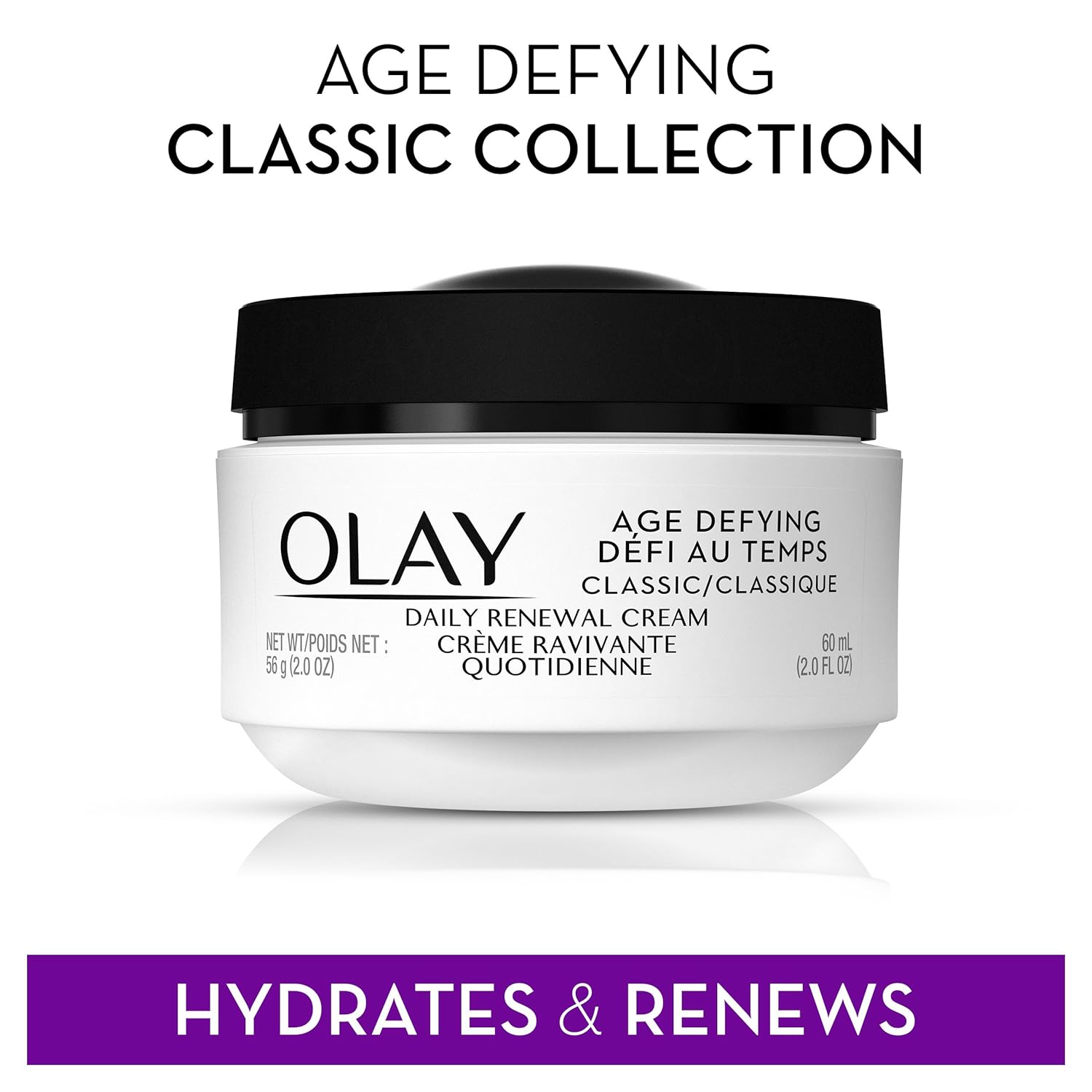 Olay Age Defying Classic Daily Renewal Cream, Face Moisturizer, 2 Oz (Pack of 3) - Image 4