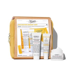 Kiehl’s Travel Size Skincare Gift Set, $49 Value, Contains Travel Size Face Wash, Sunscreen with SPF 50, and Moisturizer, TSA Friendly