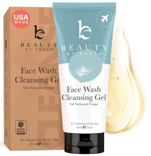 Beauty by Earth Clean Face Wash – USA Made with Organic & Natural Ingredients, Non-Toxic Facial Cleanser