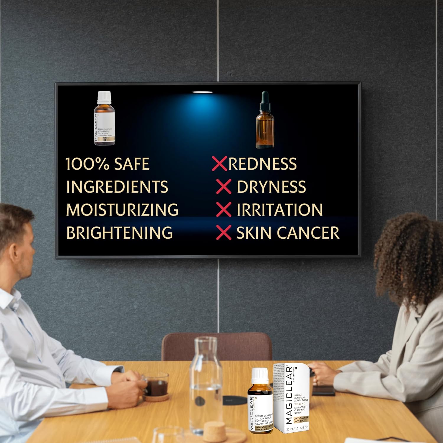 Luxury Swiss Dark Spot Remover for Face and Body Serum Gel Cream Age Sun Brown Spot Acne Freckles Corrector Melasma treatment Anti aging Skin Vitamin C + Niacinamide best organic brand Magiclear - Image 4