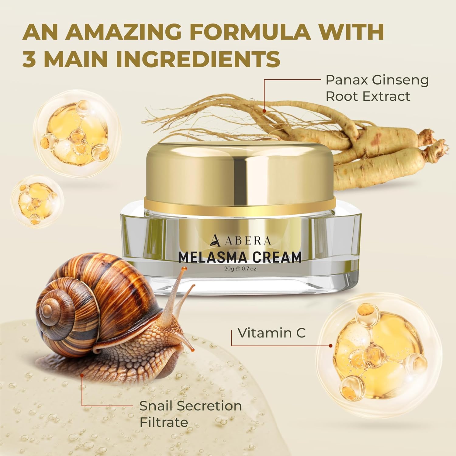 ABERA Face Cream (Premium Version) - Hydrating and Repairing Cream for Dry Skin, Gentle and Nourishing Formula for All Skin Types (2 Boxes + 5 Eye Patches) - Image 2