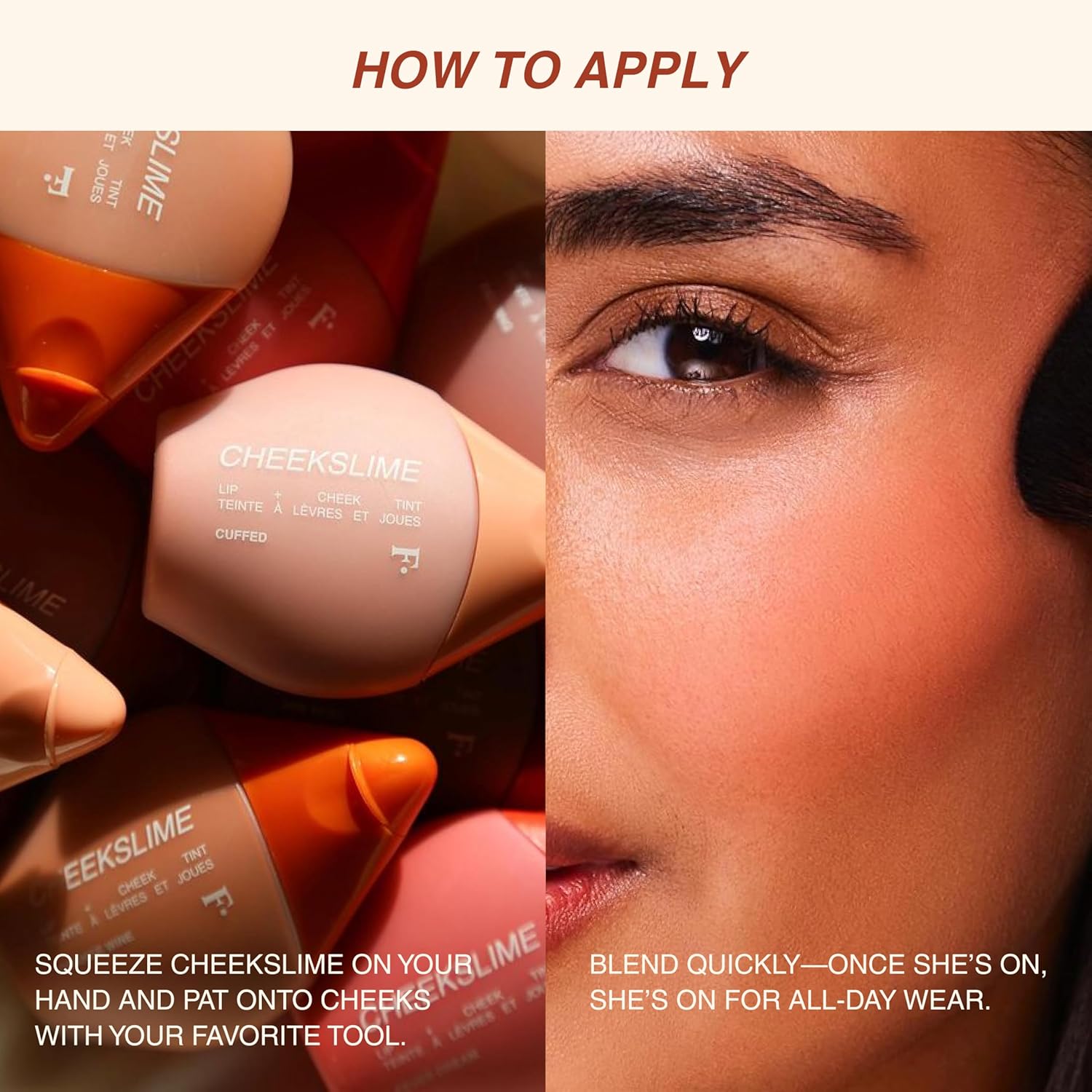 Freck Beauty CHEEKSLIME Lip & Cheek Tint - Liquid Cream Blush, High Impact Pigments, Blends Seamlessly, Dries Down to Natural Flush for All Skin Tones | ROSE BUDDY (Mauve Rose) - Image 6