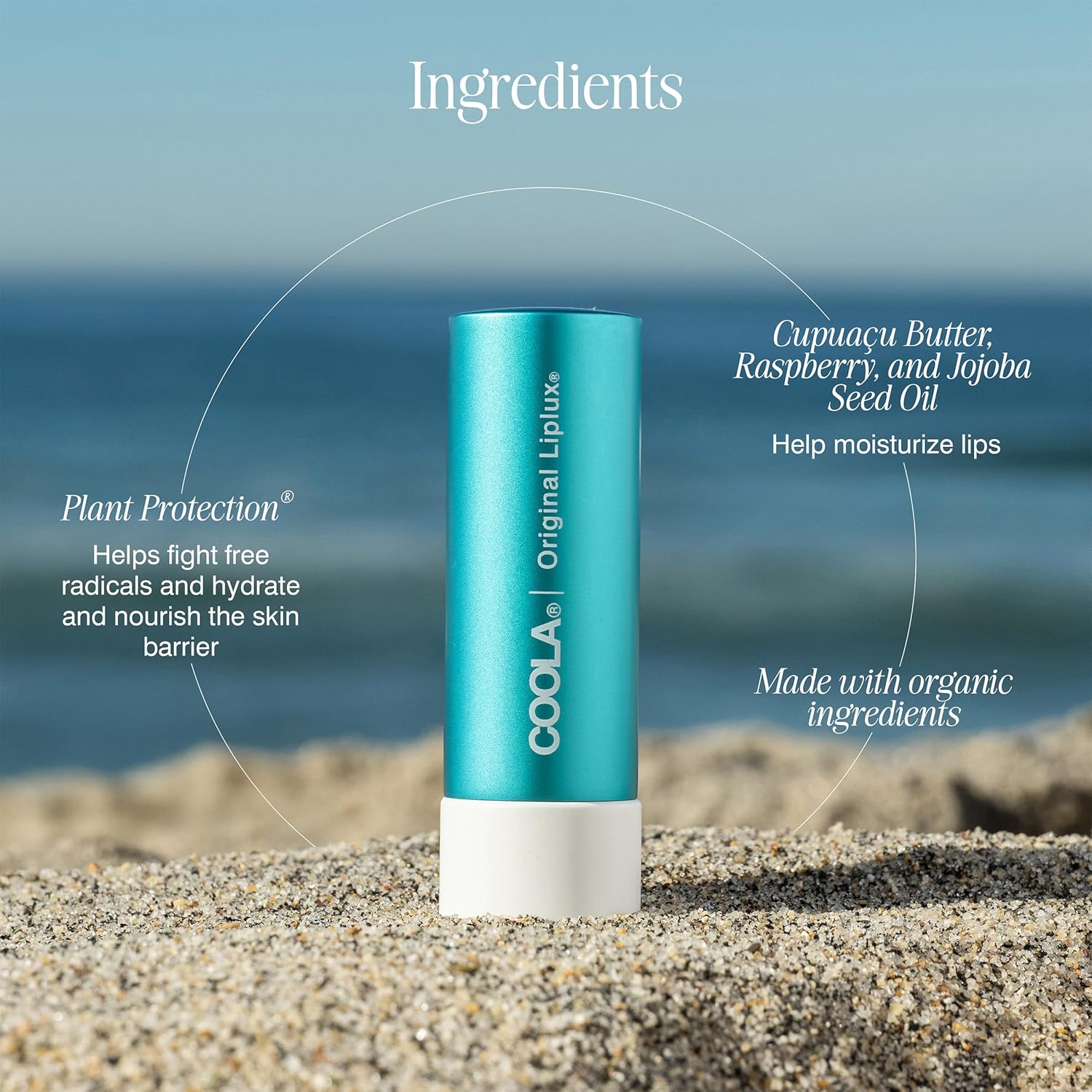 COOLA Organic Liplux Lip Balm and Sunscreen with SPF 30, Dermatologist Tested Lip Care for Daily Protection, Vegan and Gluten Free, 0.15 Oz - Image 4