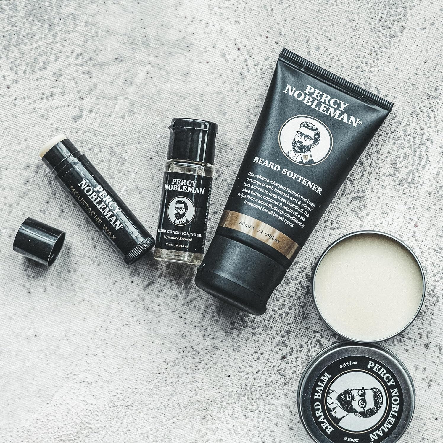 Beard Survival Kit, a Beard Grooming Kit containing a scented beard oil, beard balm, moustache wax, and a beard softener - Image 5