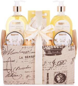 Cosmetics Luxury Bath & Body Gift Set – Vanilla Rose Mint – 12 Pcs Spa Gift Set for Women and Men