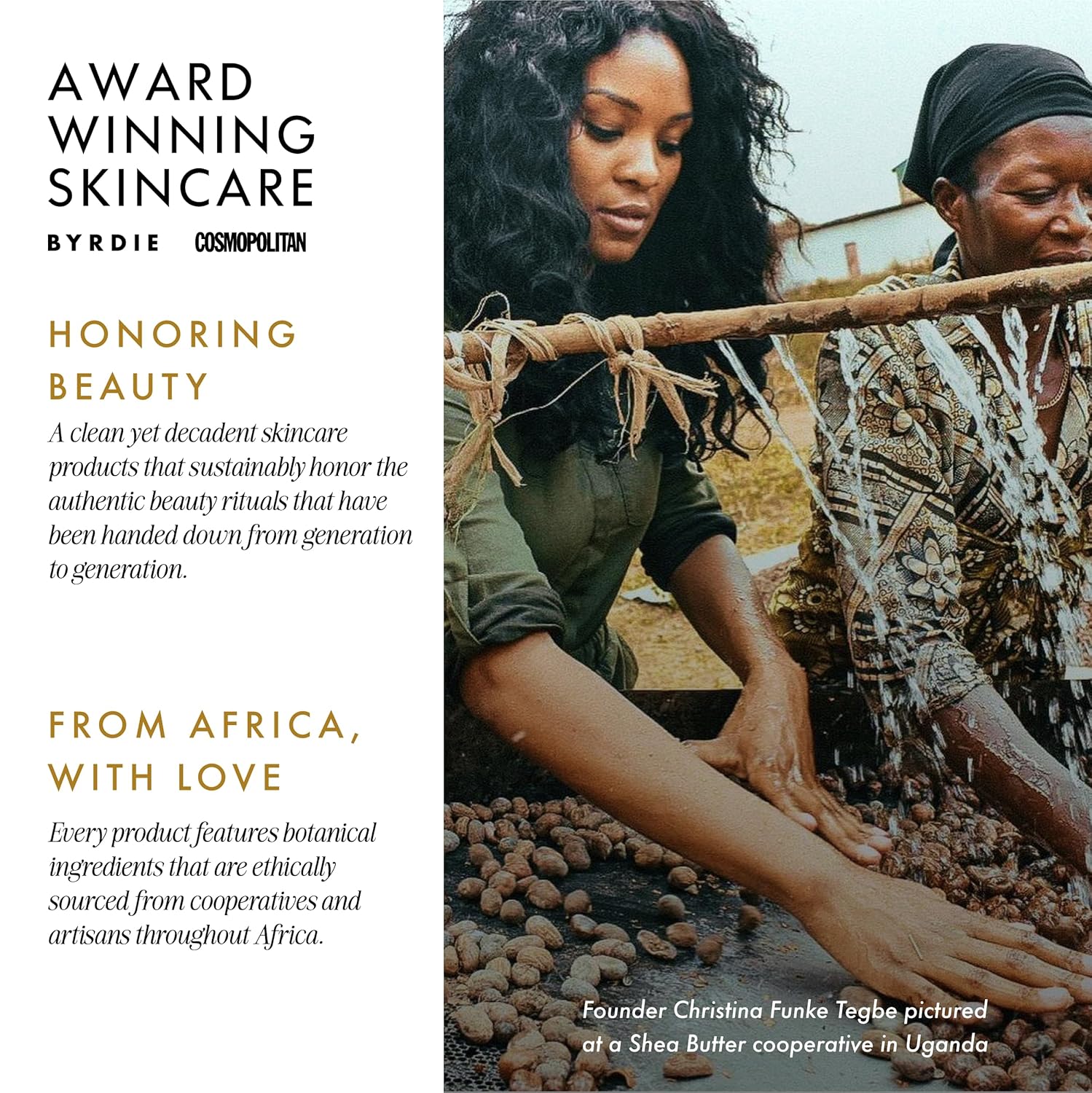 4-Piece Bodycare Set, Clear Makeup Bag, Tsa Approved Toiletry Bag, Butter Cream Body Wash, Barrier Repair Cloud Cream, African Beauty Butter & Kessa Exfoliating Mitt - Image 4