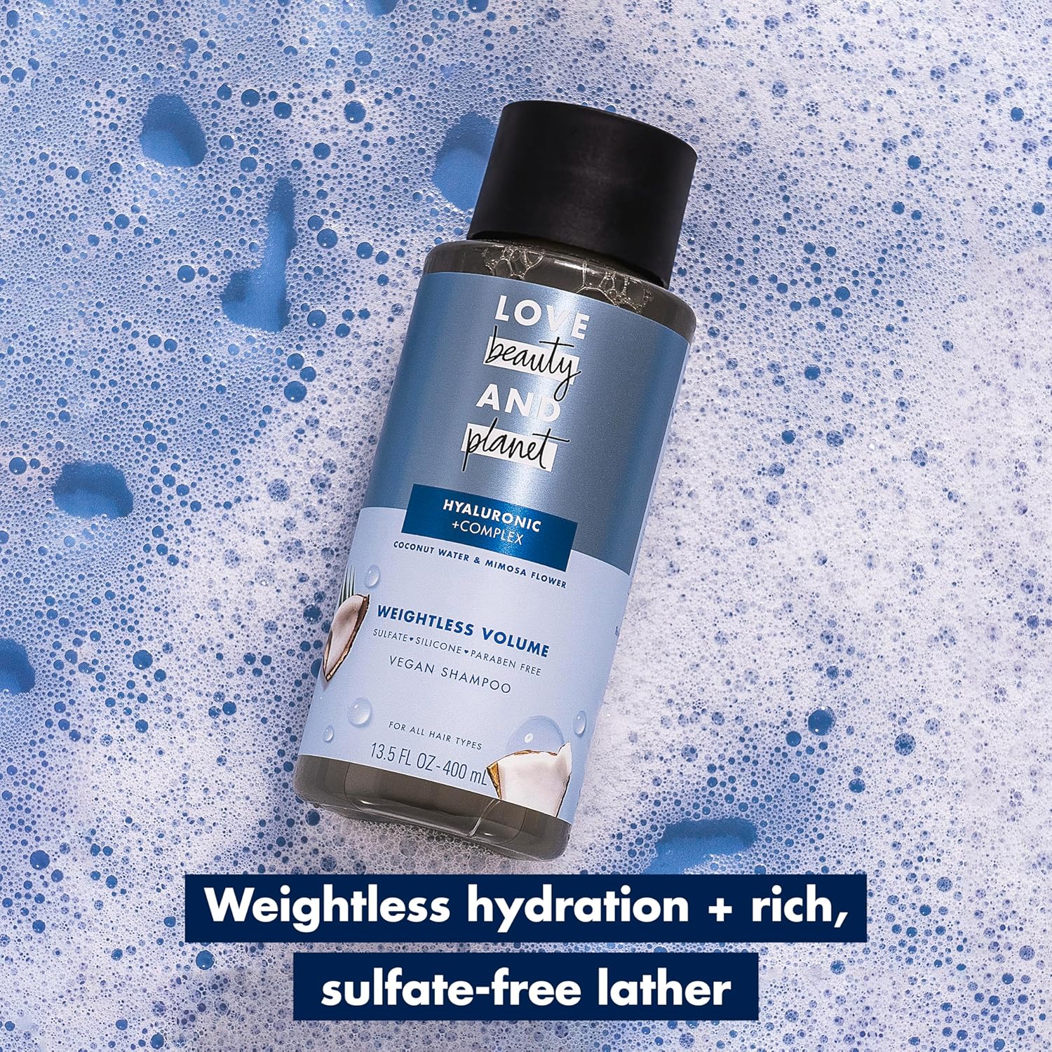 Love Beauty And Planet Volume and Bounty Thickening Shampoo and Conditioner For Hair Volume and Fine Hair Care Coconut Water & Mimosa Flower, Paraben Free, Silicone Free, and Vegan 13.5 oz 2 count - Image 6