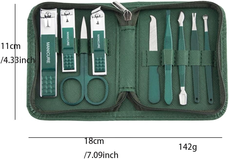 Nail Clippers Nail Clippers and Tools Set with Luxury Travel Case, Professional Nail Kit for Personal Care, Pedicure Set, Gift for Men, Women, Family, Friends, 9 Pieces Nail kit(Black) - Image 4