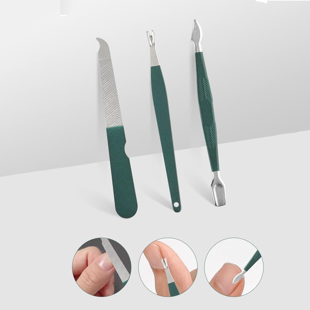 Nail Clippers Nail Clippers and Tools Set with Luxury Travel Case, Professional Nail Kit for Personal Care, Pedicure Set, Gift for Men, Women, Family, Friends, 9 Pieces Nail kit(Black) - Image 6