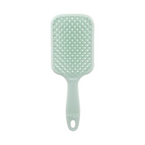 Cricket Hapi De-Knot Delight Detangler Brush Large – Featuring 154 Ultra-Soft Bristles, Flexible and Gentle Design, Fixed Bristles for Even Detangling, and an Ergonomic Wide Brush Head – Light Green